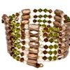 Bracciale magnetico beige e champagne Lenis con cristalli Preciosa® MyPulse