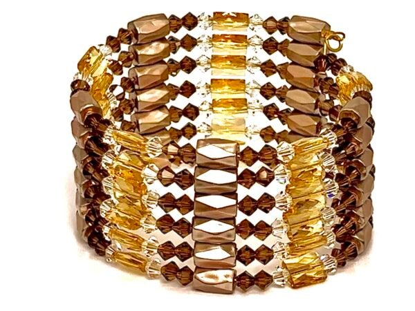 Gioiello magnetico beige e marrone Silis con cristalli Preciosa® MyPulse