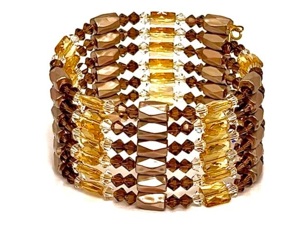 Gioiello magnetico beige e marrone Silis con cristalli Preciosa® MyPulse